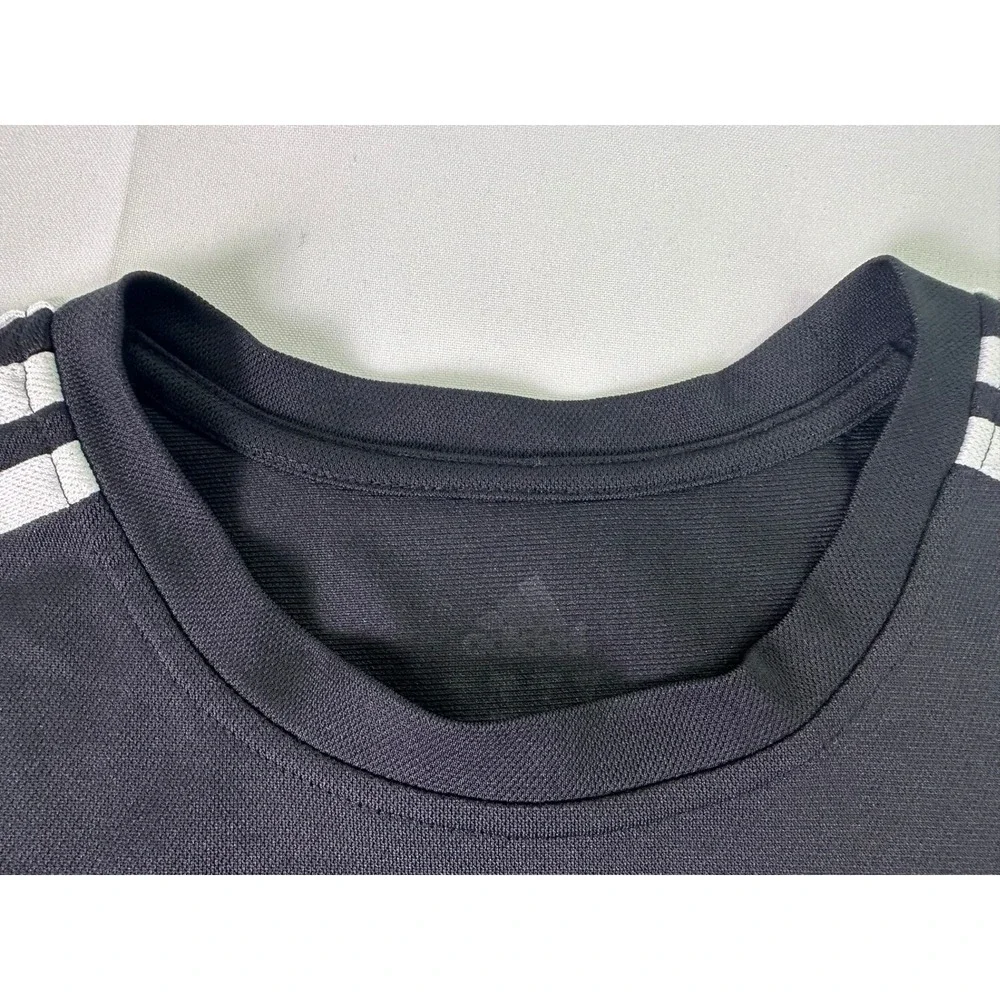 Adidas Sleeveless Shirt Black 3-Stripe Performance Workout Tank Top Men's‎ Small